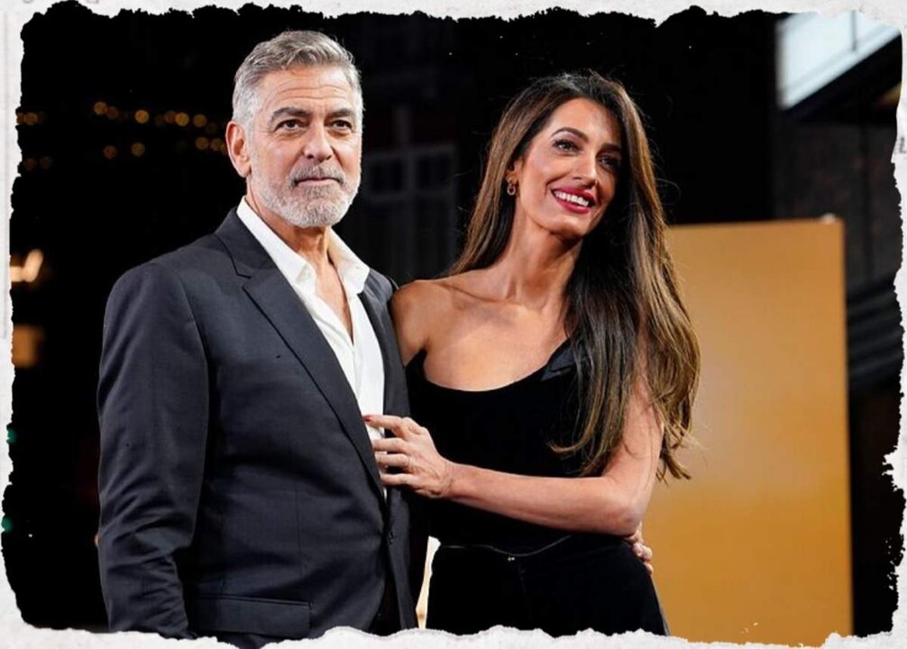 George Clooney with his wife Amal Clooney